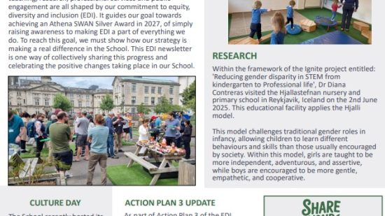 The first EDI newsletter of the School of Earth and Environmental Sciences