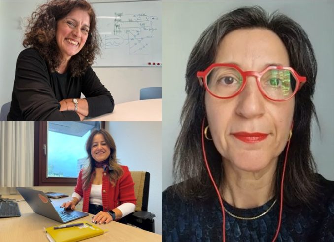 Professor Evangelia Demerouti, Dr Dury Duru Bayram and Professor Esther Ventura-Medina (anticlockwise direction): Chief Diversity Officer and Irène Curie Fellows at Eindhoven University of Technology (TU/e).Photos:Diana Contreras.
